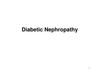 Diabetic Nephropathy