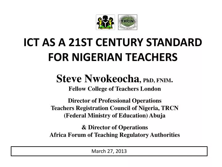 ict as a 21st century standard for nigerian teachers