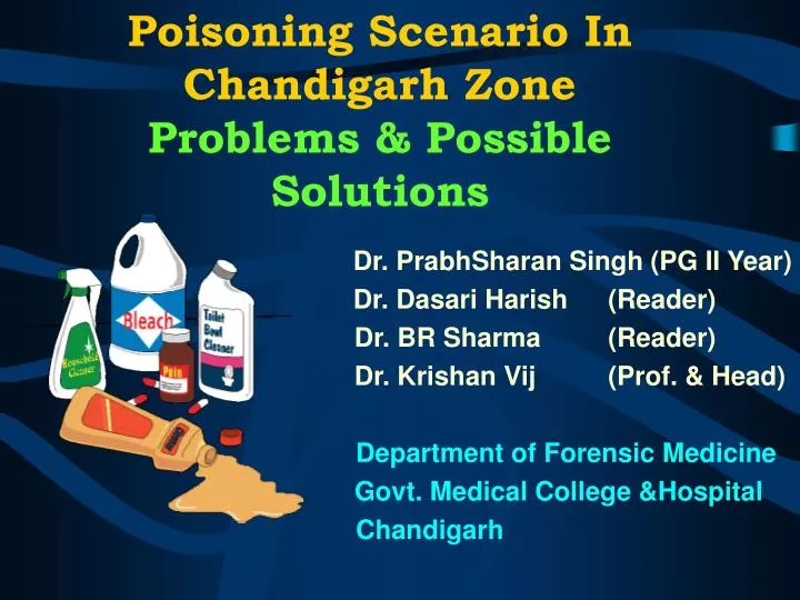 poisoning scenario in chandigarh zone problems possible solutions