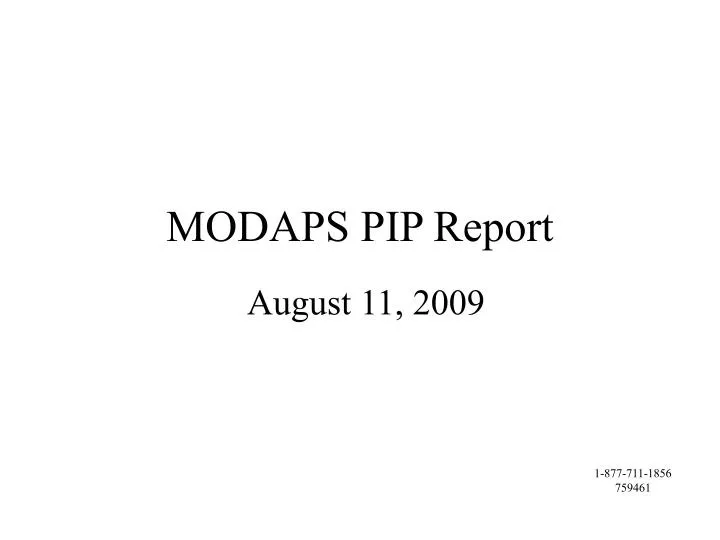 modaps pip report
