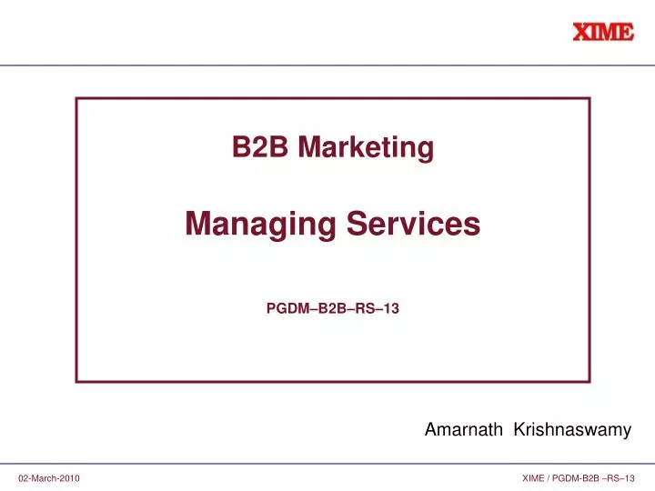 b2b marketing managing services pgdm b2b rs 13
