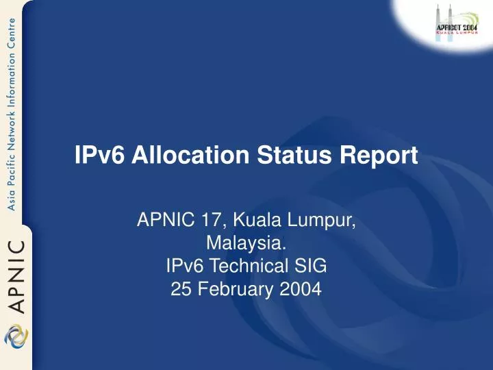 ipv6 allocation status report