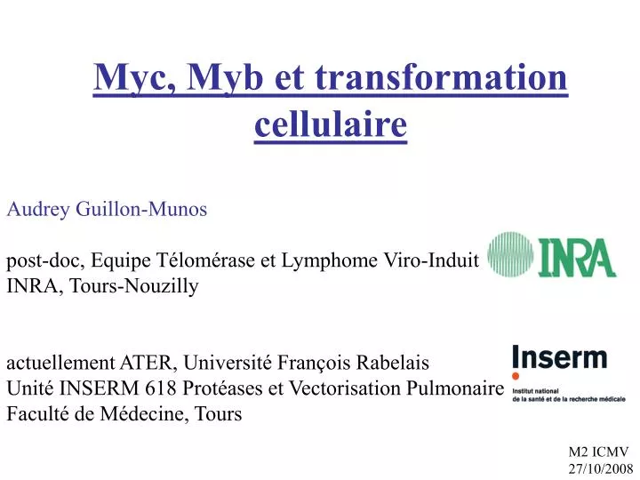 myc myb et transformation cellulaire