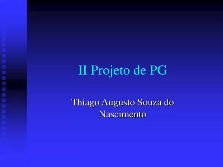 ii projeto de pg