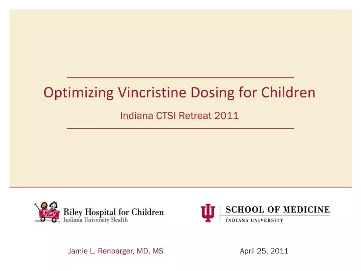 optimizing vincristine dosing for children