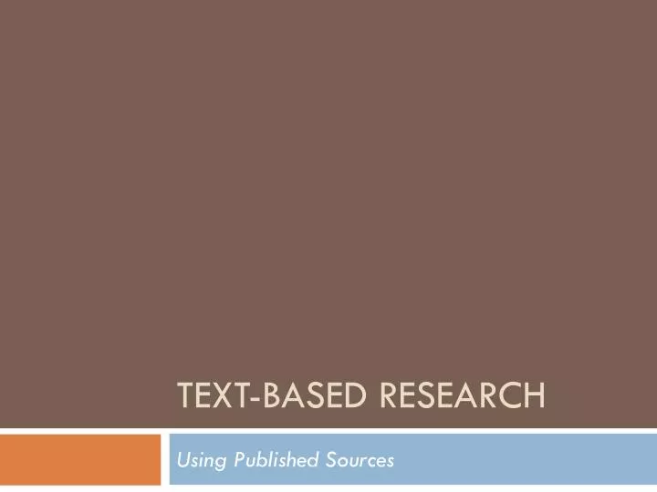 text based research