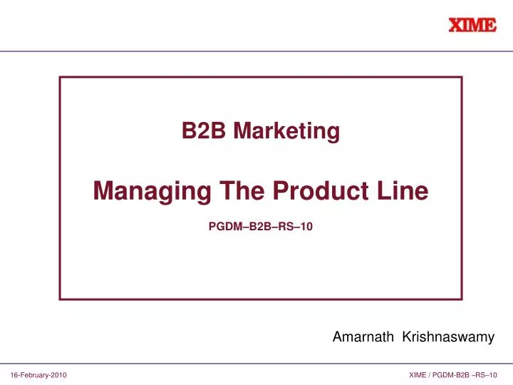 b2b marketing managing the product line pgdm b2b rs 10
