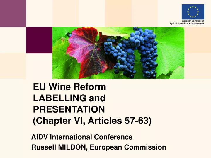eu wine reform labelling and presentation chapter vi articles 57 63