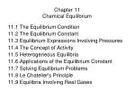Chapter 11 Chemical Equilibrium - slide 1