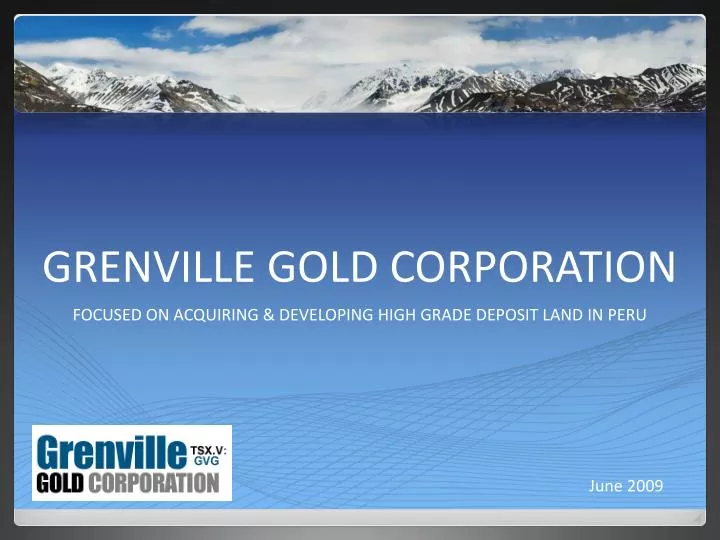 grenville gold corporation