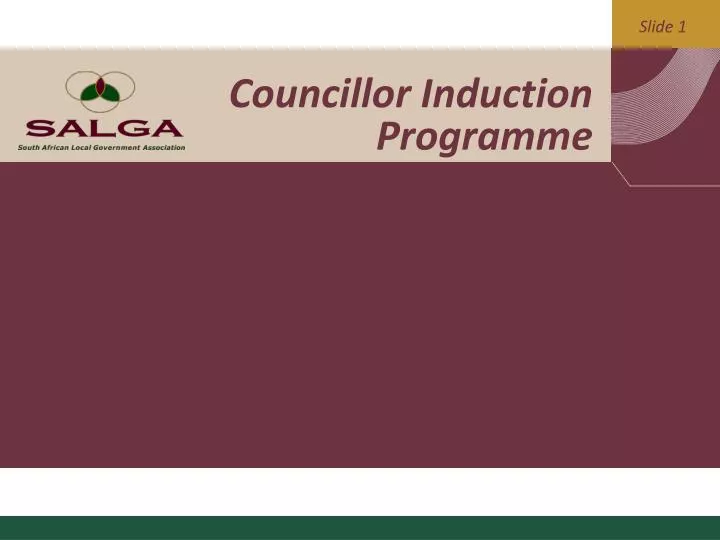 councillor induction programme