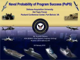 Naval Probability of Program Success (PoPS)
