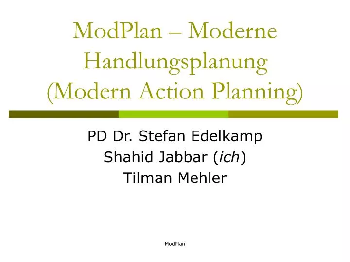 modplan moderne handlungsplanung modern action planning