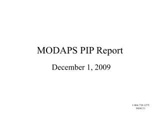 MODAPS PIP Report