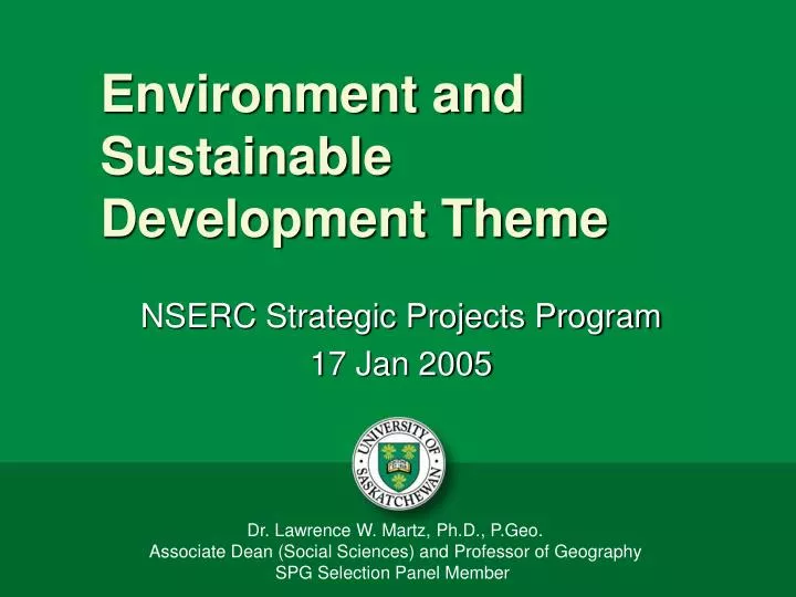 environment and sustainable development theme
