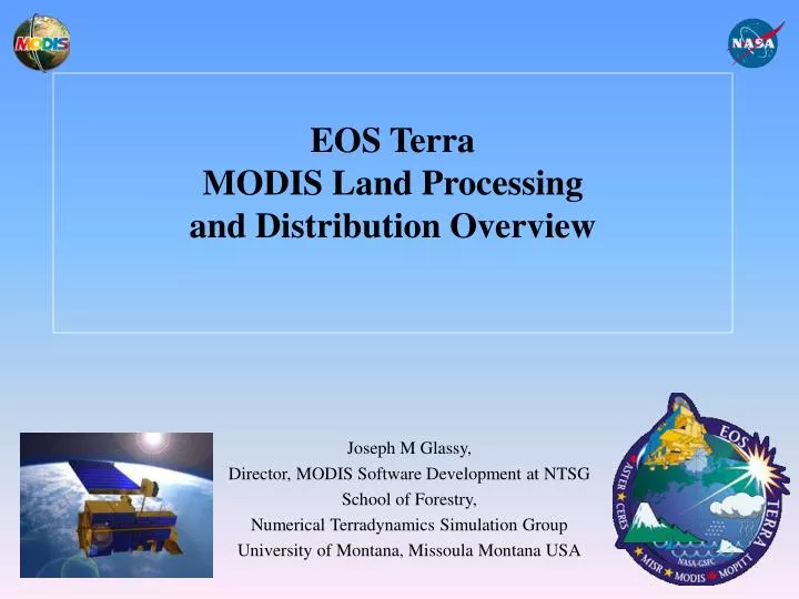 eos terra modis land processing and distribution overview