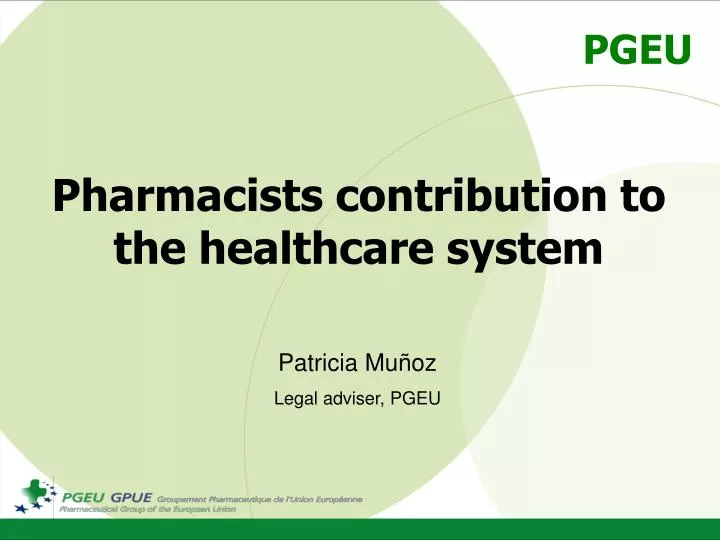pharmacists contribution to the healthcare system