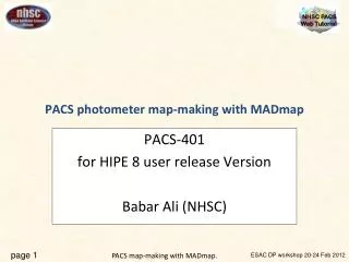 PACS photometer map-making with MADmap