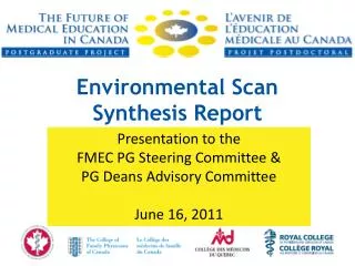 Environmental Scan Synthesis Report