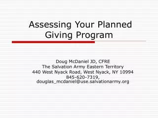 Assessing Your Planned Giving Program