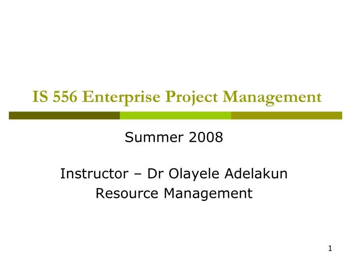 is 556 enterprise project management