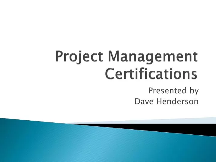 project management certifications