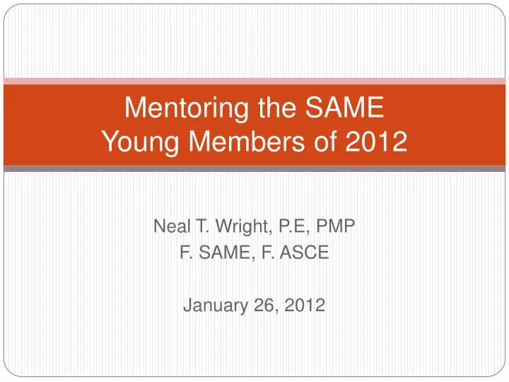 mentoring the same young members of 2012