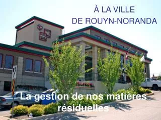 la gestion de nos mati res r siduelles