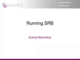 Running SRB