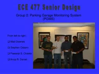 Group 2: Parking Garage Monitoring System (PGMS)