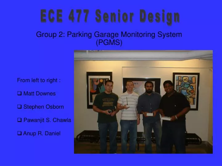 group 2 parking garage monitoring system pgms