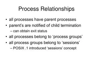 Process Relationships