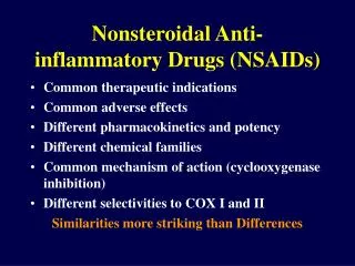 Nonsteroidal Anti-inflammatory Drugs (NSAIDs)