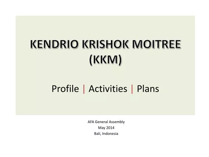 kendrio krishok moitree kkm profile activities plans