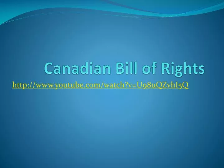 canadian bill of rights