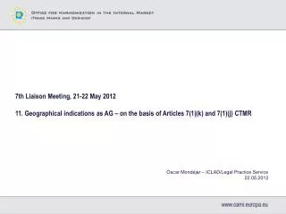 7th Liaison Meeting, 21-22 May 2012