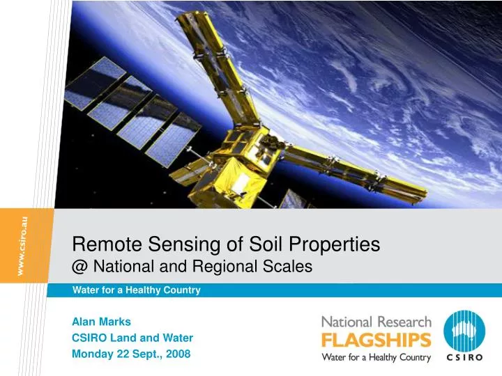 remote sensing of soil properties @ national and regional scales