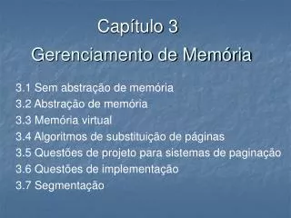 gerenciamento de mem ria