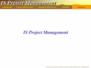 IS Project Management
