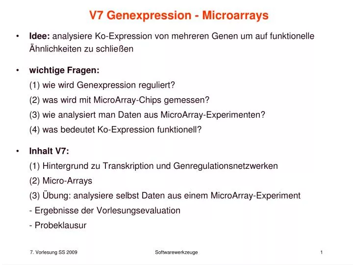 v7 genexpression microarrays