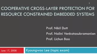 Cooperative cross-layer protection for resource constrained embedded systems