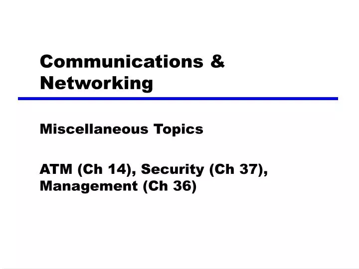communications networking