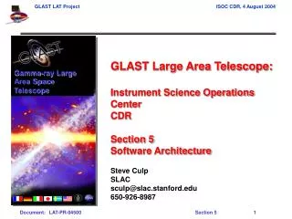 GLAST Large Area Telescope: Instrument Science Operations Center CDR Section 5