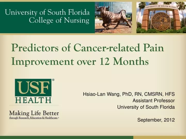 predictors of cancer related pain improvement over 12 months