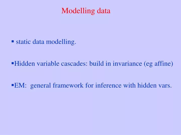 modelling data