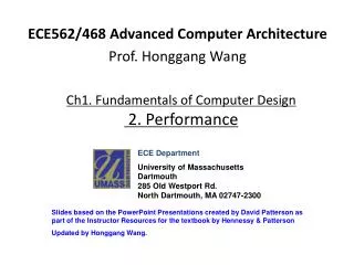 Ch1. Fundamentals of Computer Design 2. Performance