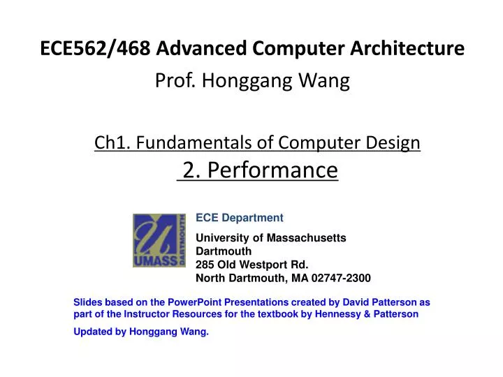 ch1 fundamentals of computer design 2 performance