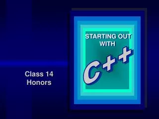 Class 14 Honors