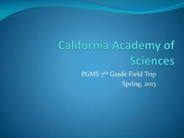 california academy of sciences