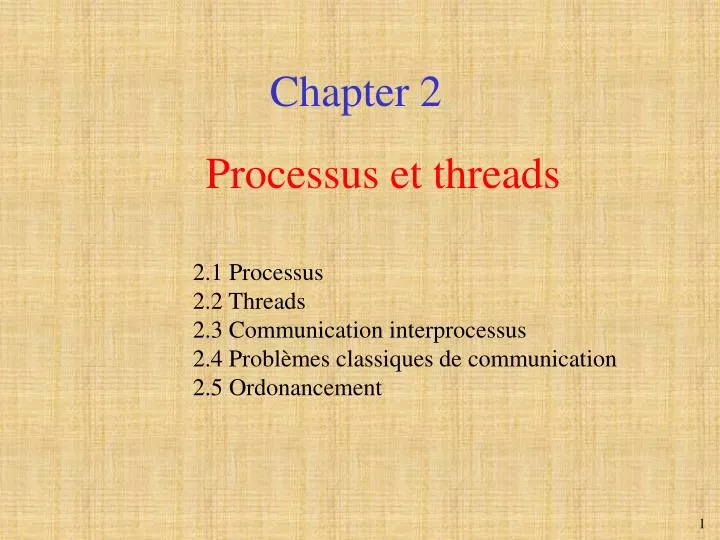 processus et threads